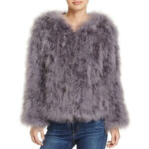 Pello Bello Lavender Faux Fur Bomber Jacket - S